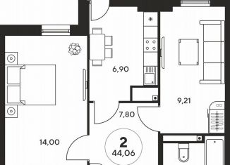 Продаю 2-комнатную квартиру, 44 м2, Ростов-на-Дону