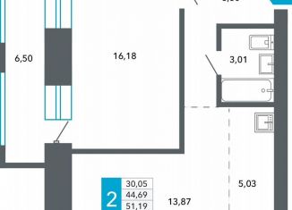 Продаю двухкомнатную квартиру, 47.9 м2, Чита, Нерчинско-Заводская улица, 6/8