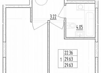 Продам 1-ком. квартиру, 29.6 м2, Санкт-Петербург, Школьная улица, 8, Приморский район