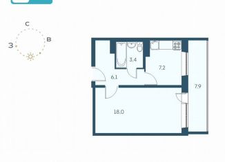 Продам однокомнатную квартиру, 38.6 м2, Новосибирск, Междуреченская улица, 7/1