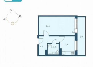 Продажа однокомнатной квартиры, 38.6 м2, Новосибирск, Междуреченская улица, 7/1