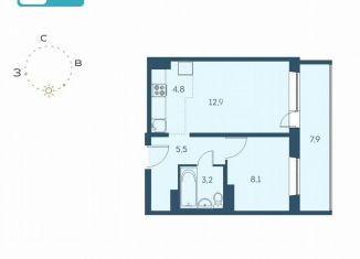 Продаю 2-комнатную квартиру, 38.6 м2, Новосибирск, Междуреченская улица, 7/1