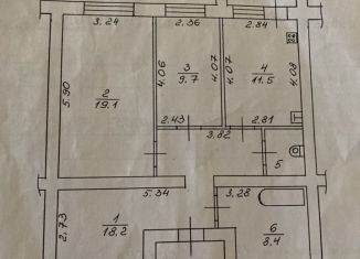 2-комнатная квартира на продажу, 69.3 м2, Боровичи, Рабочая улица, 13