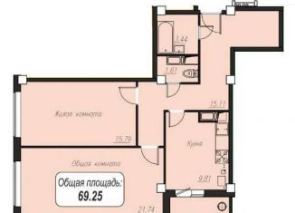 Продаю двухкомнатную квартиру, 69 м2, Новочебоксарск, Речной бульвар, 2к1