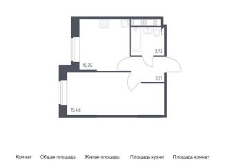 Продажа однокомнатной квартиры, 32.6 м2, Колпино, жилой комплекс Новое Колпино, к39