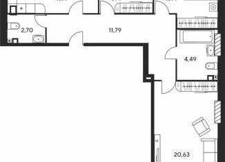 Продается трехкомнатная квартира, 79.8 м2, Ростов-на-Дону, Ашхабадский переулок, 2/46, ЖК Ленина, 46