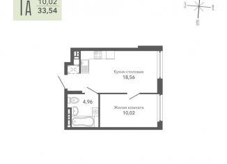 Продам 1-комнатную квартиру, 33.5 м2, Верхняя Пышма, ЖК Шишкин