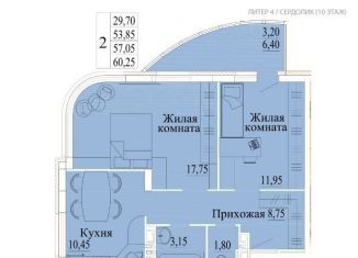 Продажа двухкомнатной квартиры, 60.3 м2, Ивановская область