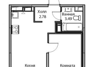 Продается 2-комнатная квартира, 33.1 м2, Санкт-Петербург, Ивинская улица, 19к3, муниципальный округ Лахта-Ольгино