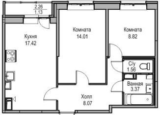 Продам трехкомнатную квартиру, 54 м2, Санкт-Петербург, Ивинская улица, 19к1, метро Беговая