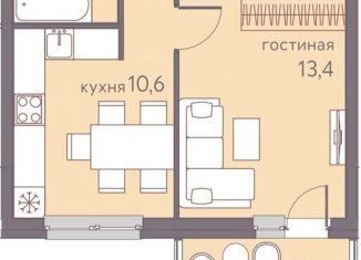 Продам 1-ком. квартиру, 36.3 м2, Пермь, ЖК Погода, Серебристая улица, 12