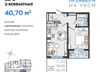 Продается двухкомнатная квартира, 40.7 м2, Ульяновск, улица Посёлок УКСМ