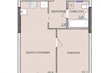 Продаю однокомнатную квартиру, 34.1 м2, Ижевск, Индустриальный район