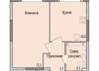 1-комнатная квартира на продажу, 35.5 м2, Ижевск