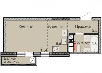 Продаю квартиру студию, 24.1 м2, Ижевск