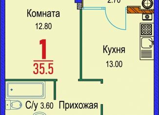 Продам 1-ком. квартиру, 35.5 м2, Ставрополь, микрорайон № 14, Гражданская улица, 1/4