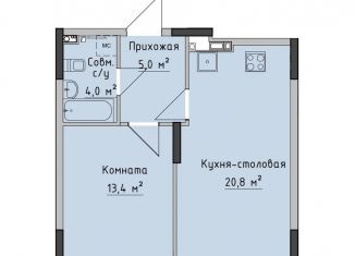 Продается 1-комнатная квартира, 43.3 м2, Ижевск, ЖК Холмогоровский