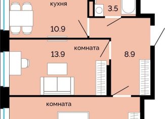 Продажа двухкомнатной квартиры, 55.2 м2, Пермский край, улица Куйбышева, 135