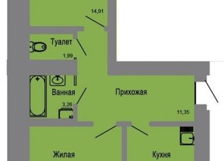 2-ком. квартира на продажу, 64.5 м2, Йошкар-Ола, микрорайон Фестивальный