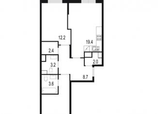 Продажа двухкомнатной квартиры, 72.3 м2, Одинцово, жилой комплекс Союзный, к2, ЖК Союзный