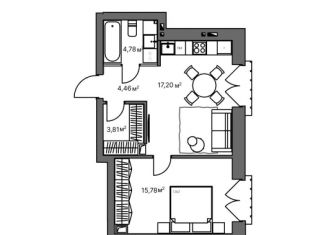 Продается 1-ком. квартира, 46 м2, село Ленино, Рудничная улица