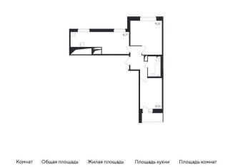 2-комнатная квартира на продажу, 53.8 м2, Санкт-Петербург, ЖК Малая Охта, Заневский проспект, 42