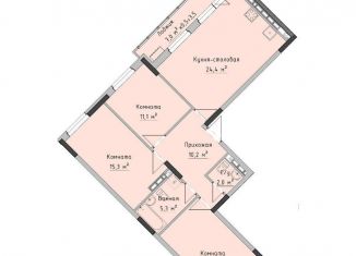 3-комнатная квартира на продажу, 83.8 м2, Ижевск