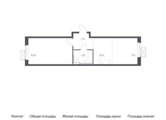 Продажа 1-комнатной квартиры, 48.4 м2, Московская область