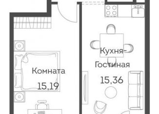 Продажа двухкомнатной квартиры, 46.2 м2, Москва, жилой комплекс Аквилон Митино, к1, ЖК Аквилон Митино