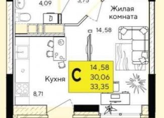 Продажа квартиры студии, 33 м2, Ижевск, Базарная площадь, 1, ЖК Счастье