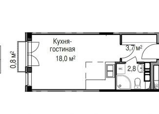 Квартира на продажу студия, 24.8 м2, Ярославль, Кировский район, улица Свободы, 62