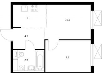 Продается 2-комнатная квартира, 32.6 м2, Котельники