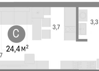 Продаю квартиру студию, 24.4 м2, Новосибирск, ЖК Урбан-виллы на Никитина, улица Никитина, 10