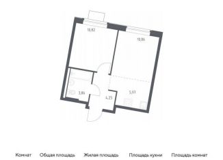 Продам 1-комнатную квартиру, 35.8 м2, Москва, жилой комплекс Квартал Западный, 6