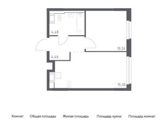 Продажа однокомнатной квартиры, 34.5 м2, Колпино