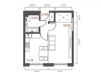 Продам 1-комнатную квартиру, 39 м2, Иркутская область, Дальневосточная улица, 46А
