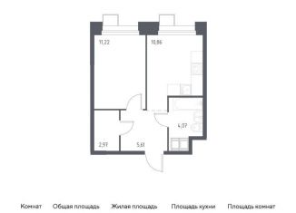 1-ком. квартира на продажу, 34.7 м2, Москва, многофункциональный комплекс Тропарево Парк, к2.3