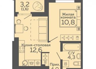 Продаю однокомнатную квартиру, 33.3 м2, Екатеринбург, метро Ботаническая