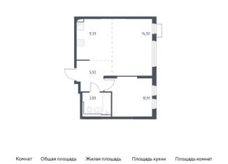 Продается 1-комнатная квартира, 45 м2, село Остафьево, жилой комплекс Остафьево, к16