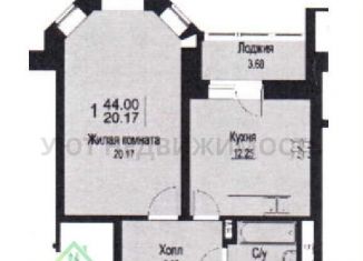 Продаю 1-комнатную квартиру, 43.3 м2, Московская область, улица Космонавтов, 17А