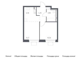 Продам 1-комнатную квартиру, 34.3 м2, посёлок Мирный, жилой комплекс Томилино Парк, к5.4