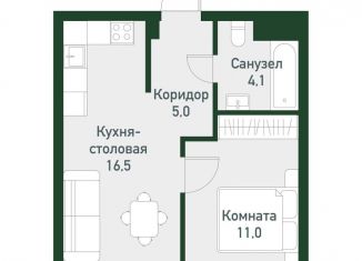 Продаю 1-комнатную квартиру, 36.6 м2, Челябинская область