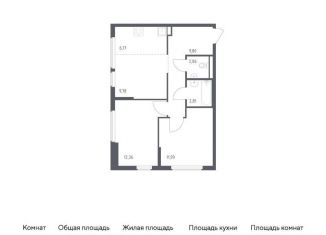 Продаю 2-комнатную квартиру, 55 м2, Москва, жилой комплекс Остафьево, к22