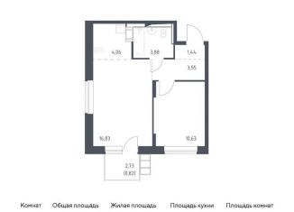 Однокомнатная квартира на продажу, 41.2 м2, поселение Рязановское, жилой комплекс Алхимово, к11