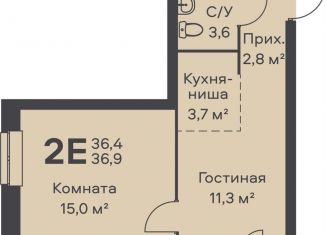 2-комнатная квартира на продажу, 36.9 м2, Пермь