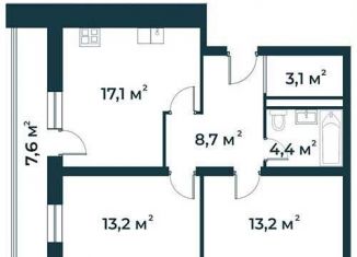 Продается 2-комнатная квартира, 64.7 м2, посёлок Доброград, Удачная улица, 7к1