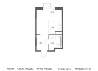 Квартира на продажу студия, 23.2 м2, Москва, жилой комплекс Алхимово, 16