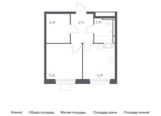 Продам однокомнатную квартиру, 36.1 м2, посёлок Мирный, жилой комплекс Томилино Парк, к5.4
