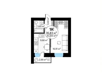 Продажа 1-комнатной квартиры, 36.8 м2, Самара, метро Юнгородок
