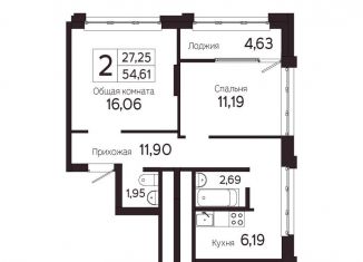 Продам 2-комнатную квартиру, 54.6 м2, Томская область, Комсомольский проспект, 48